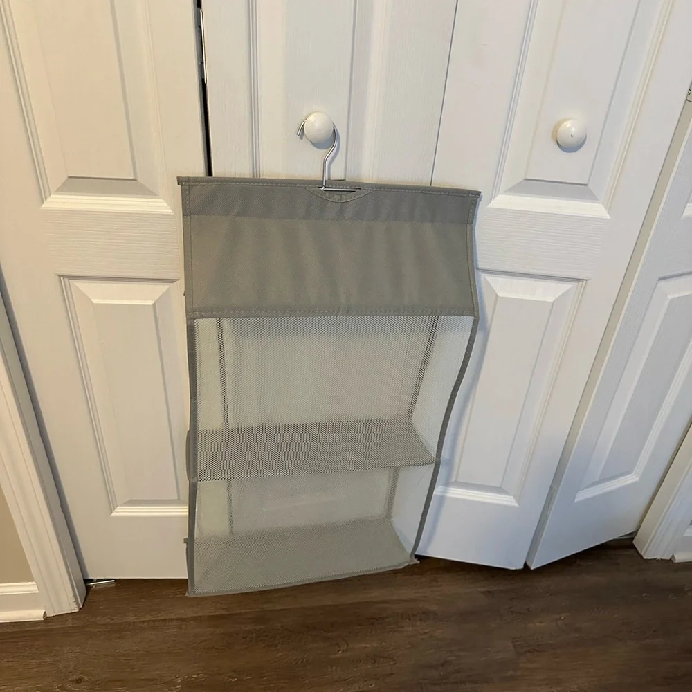 Gray Hanging Closet Organizer